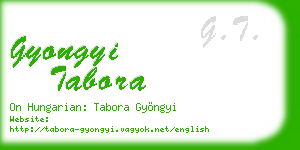 gyongyi tabora business card